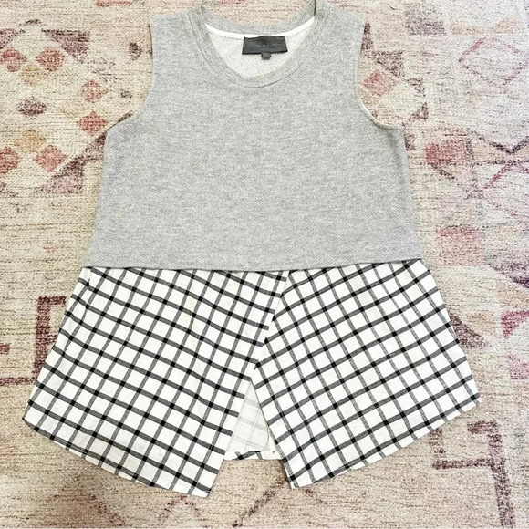 Sunday in Brooklyn• Grey plaid tank top - Picture 9 of 11